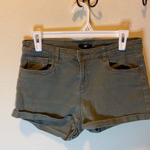 H and M Green Shorts
